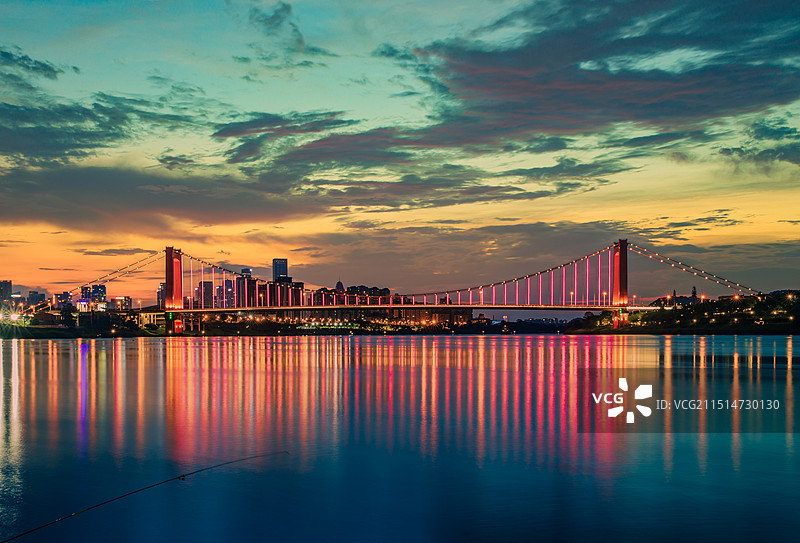 南宁邕江黄昏图片素材