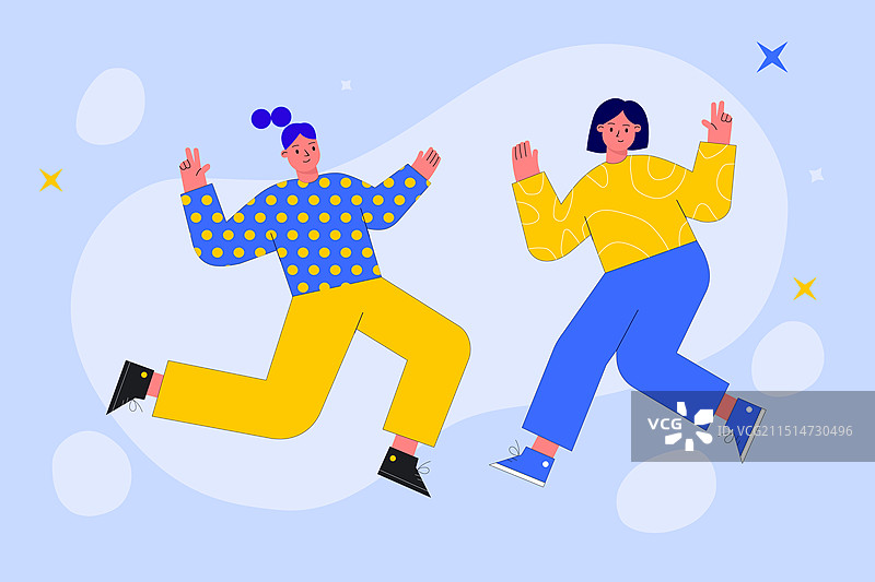 青春活力的女孩们图片素材