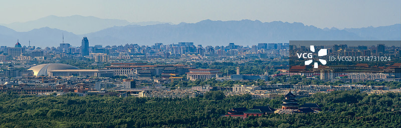 高空俯视北京图片素材
