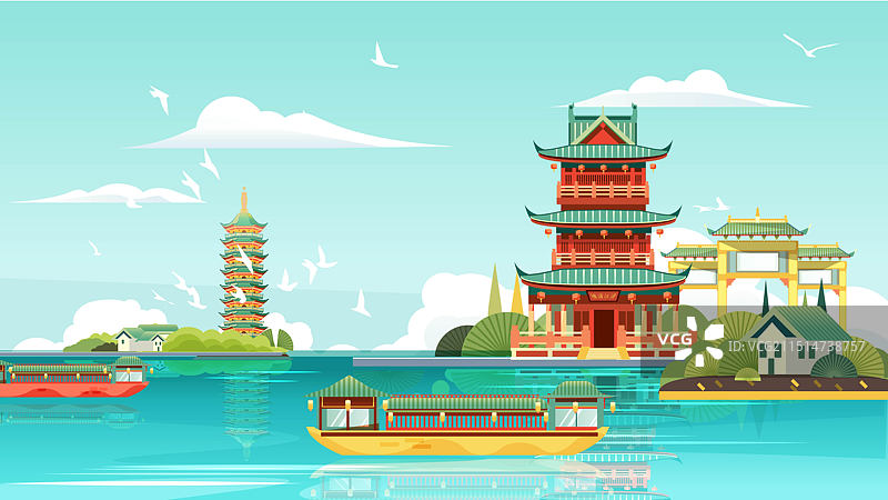 淮安里运河文化长廊图片素材