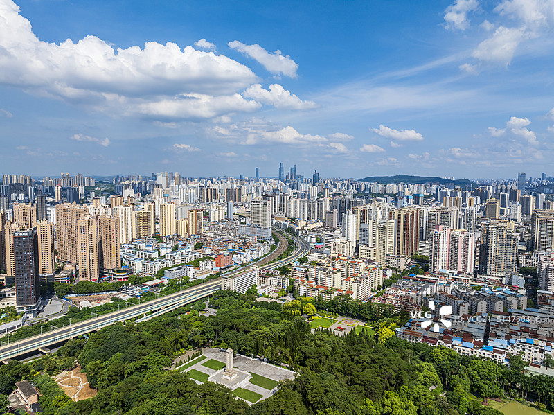 南宁城市风光航拍图片素材