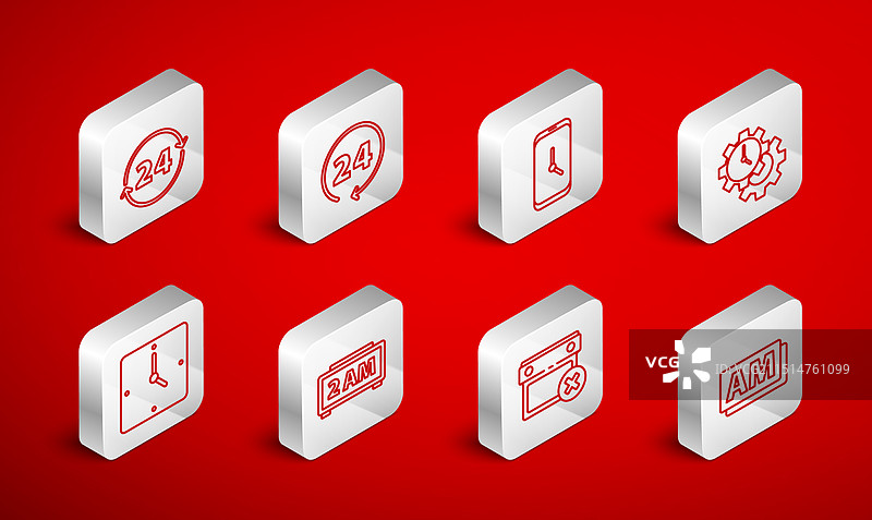 24小时时钟闹钟App图片素材