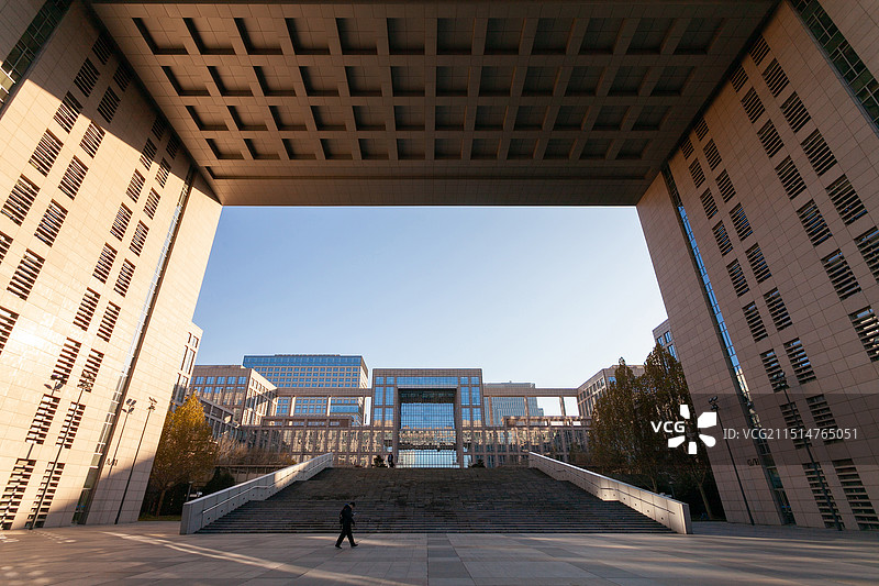 黄昏的北航建筑群图片素材