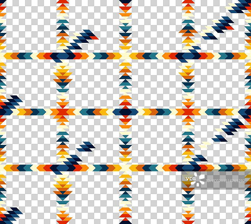 波西米亚多彩大型阿兹特克钻石图片素材