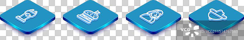 2.5D线条舞台看台或论坛汉堡套装图片素材