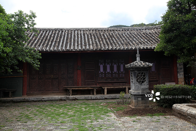 云南丽江束河皮匠展览馆图片素材