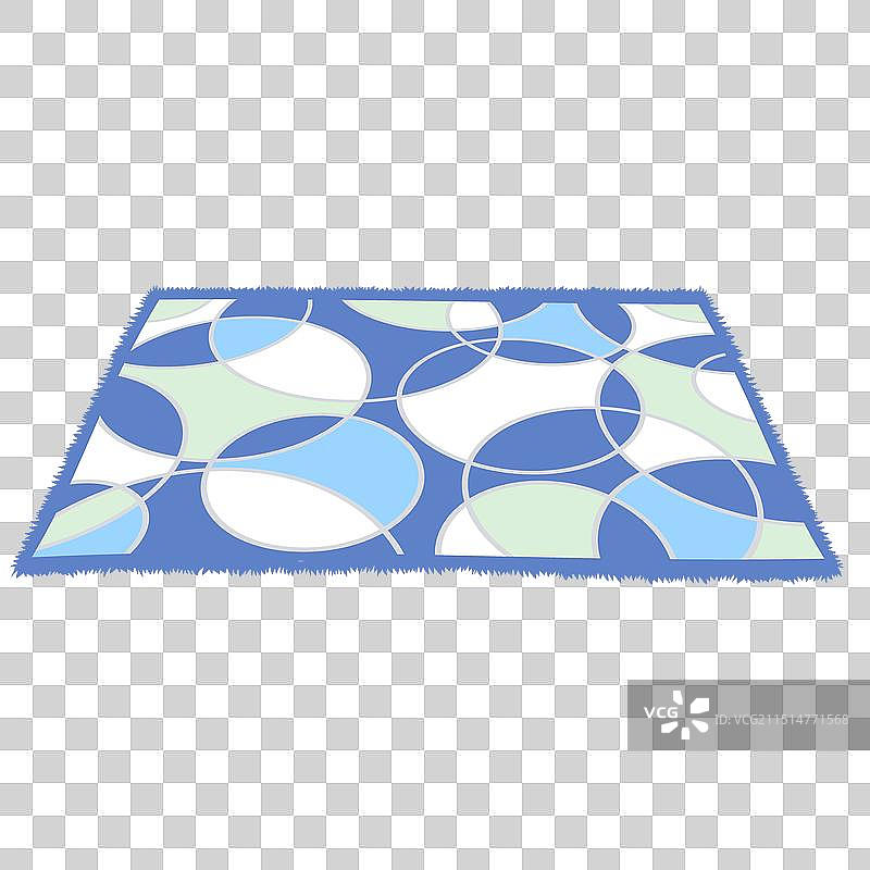 铺有几何圆形装饰的地毯图片素材