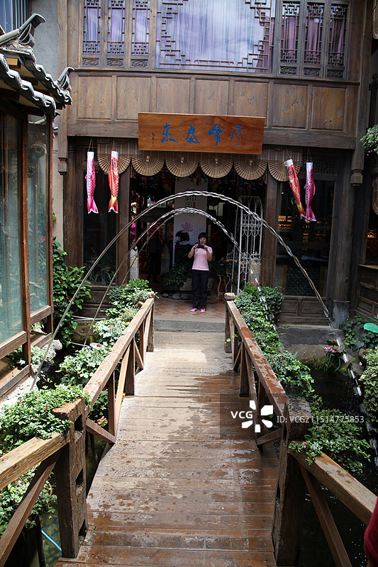 云南丽江束河古镇锦里客栈图片素材