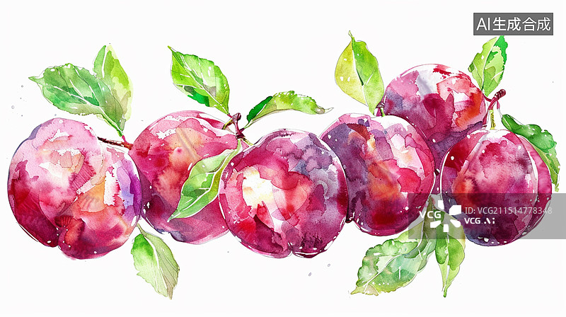 【AI数字艺术】李子图片素材