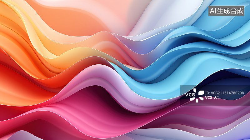 【AI数字艺术】抽象色彩背景图片素材