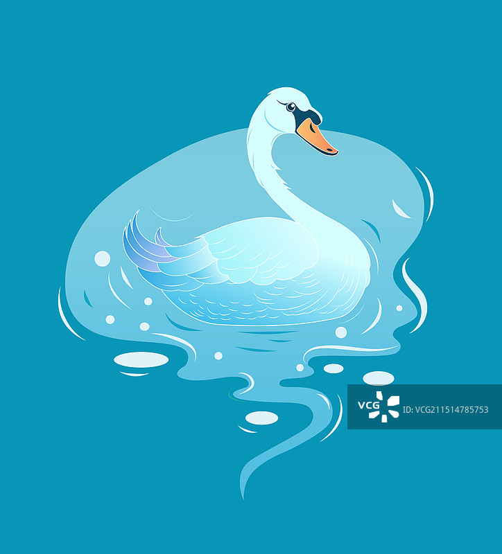 国潮天鹅插画图片素材