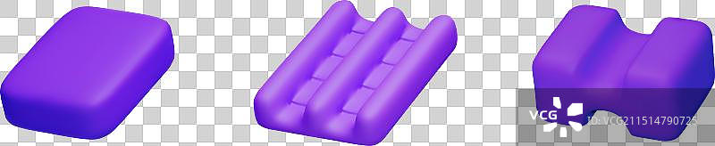 泡泡糖瓦楞板逼真渲染图片素材