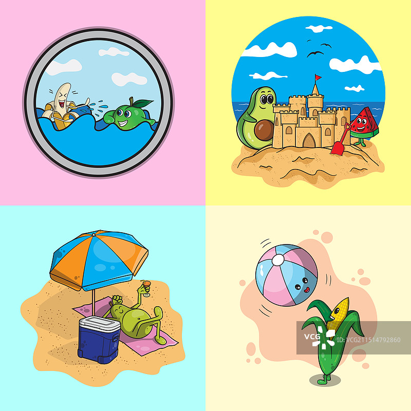 快乐的夏日生活图片素材