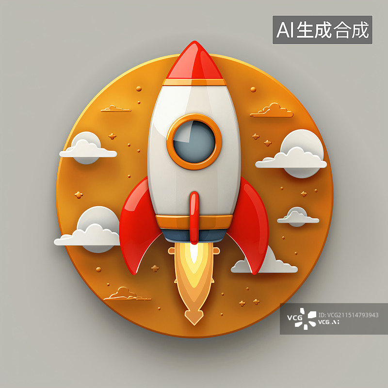 【AI数字艺术】火箭图片素材