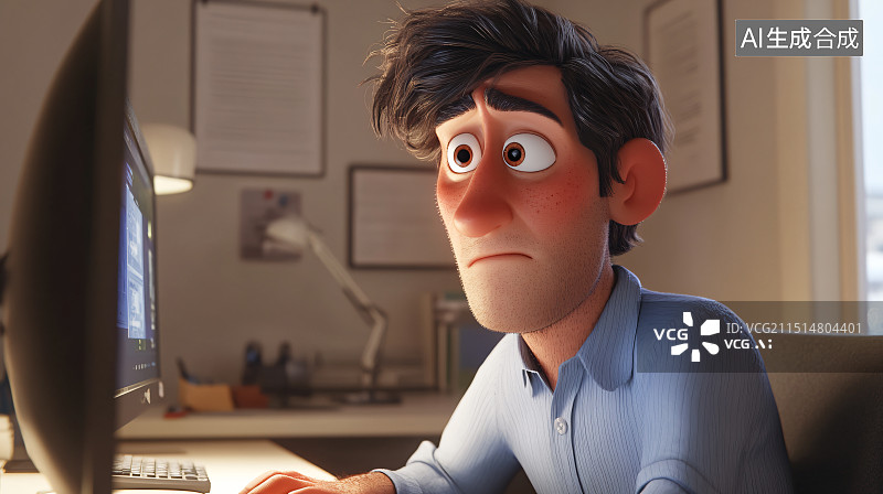 【AI数字艺术】工作 压力 加班图片素材