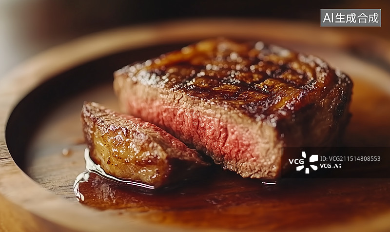 【AI数字艺术】美味烤牛排：享受美食的艺术图片素材