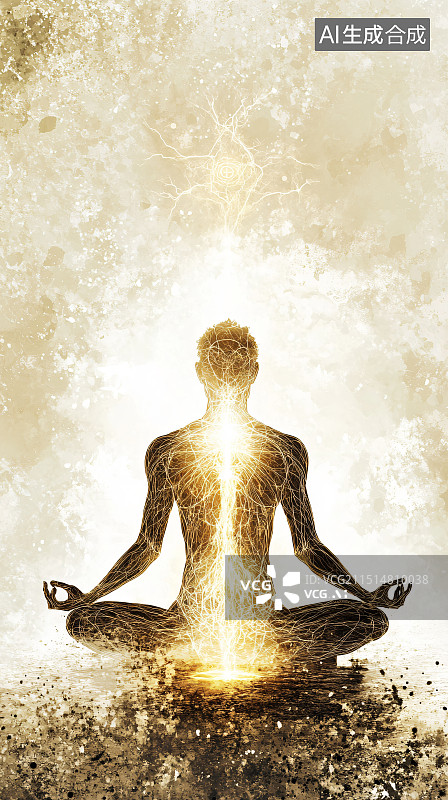 【AI数字艺术】冥想者图片素材