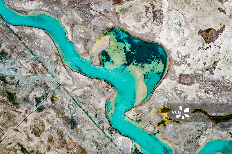 河流弯曲河道曲折纹理图片素材