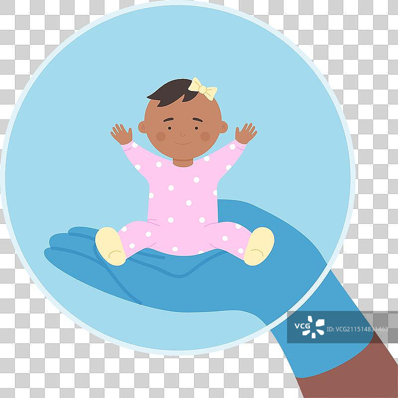 戴医用手套的人手拿着气泡图片素材