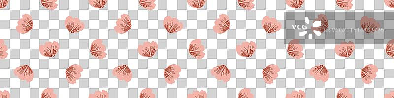 世纪中期现代花卉无缝图案图片素材