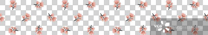 世纪中期现代花卉无缝图案图片素材