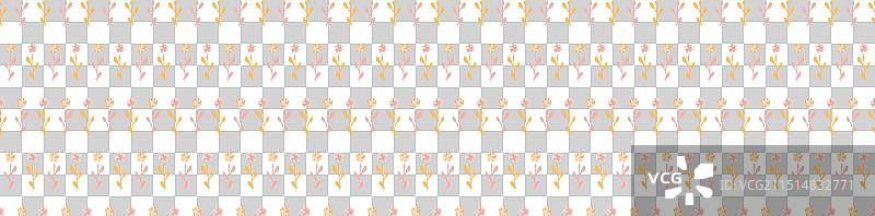 世纪中期现代花卉无缝图案图片素材