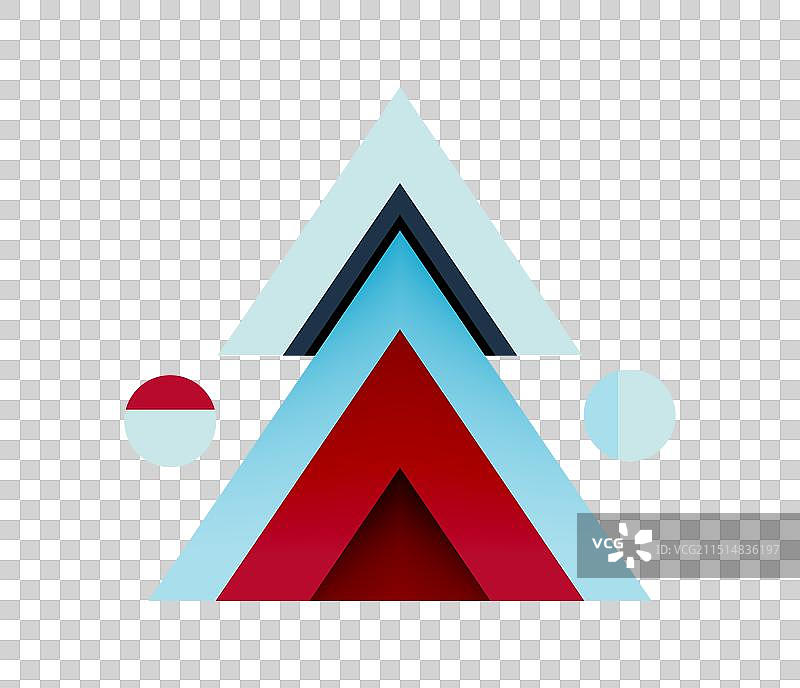 圣诞树抽象几何三角形设计图片素材