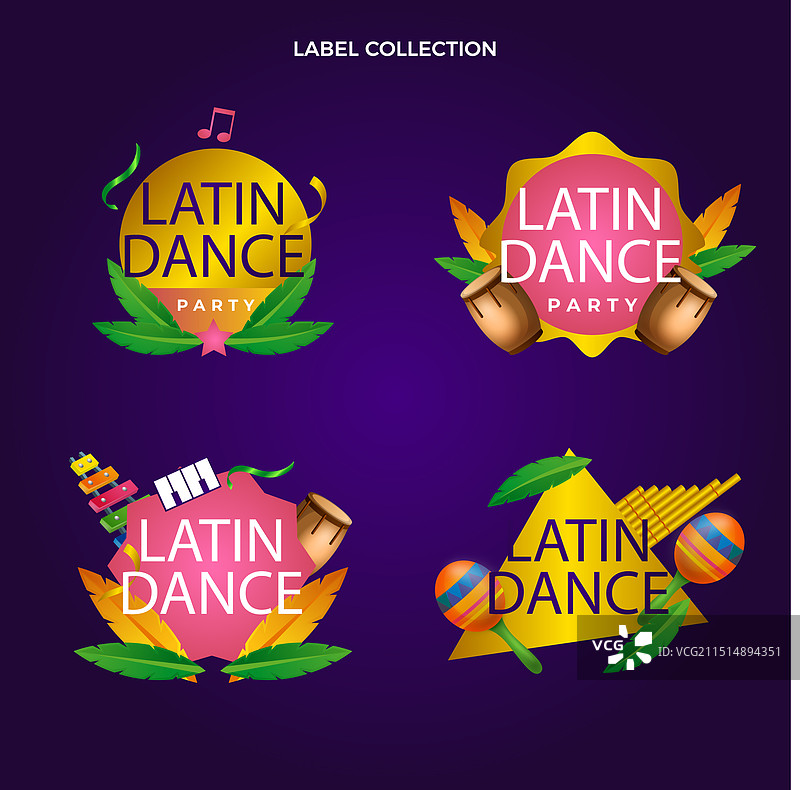 渐变拉丁舞派对模板图片素材