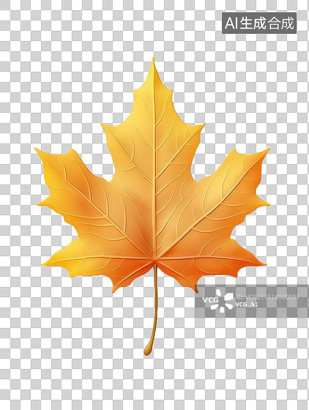 【AI数字艺术】一片枫叶的特写镜头图片素材