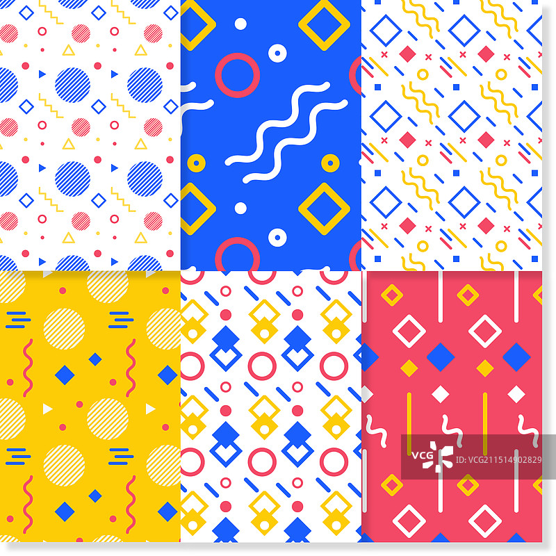 孟菲斯风格图案合集图片素材