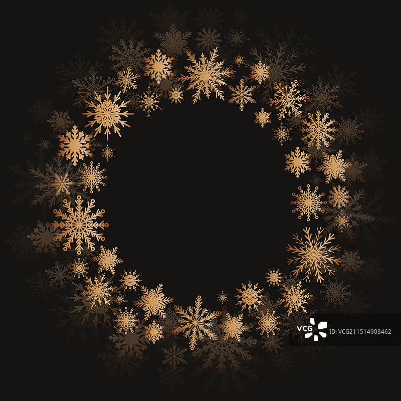 雪花花环，圣诞新年装饰图片素材