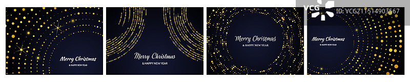 圣诞快乐背景与金色闪光图片素材