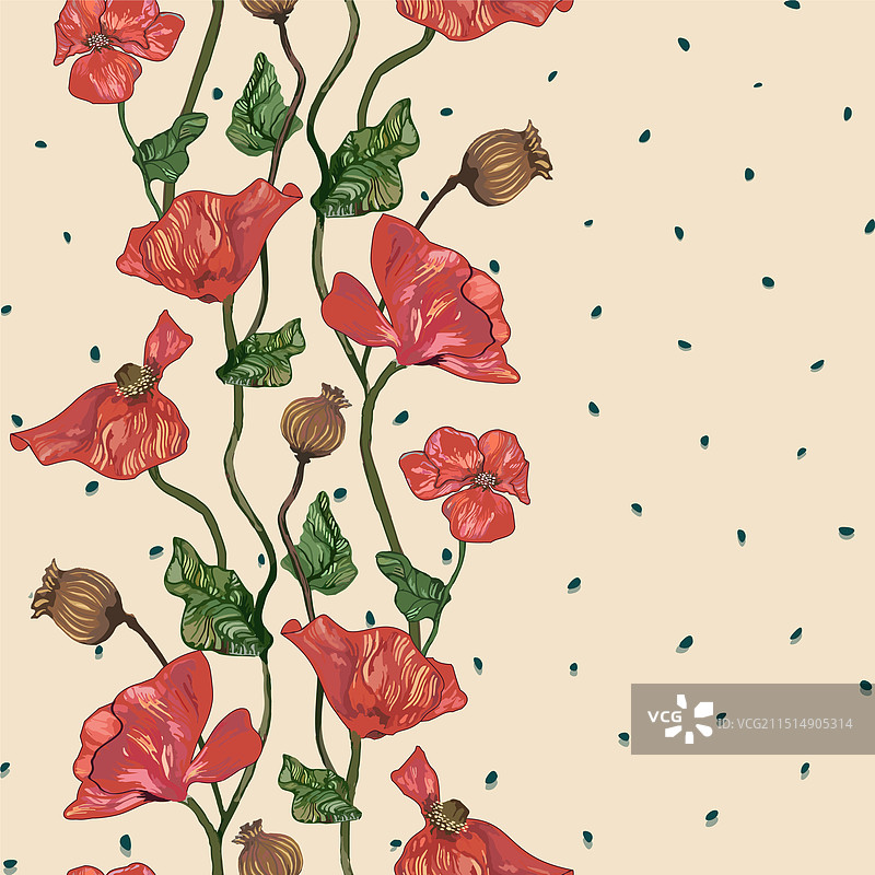 盛开的垂直拖尾图案图片素材