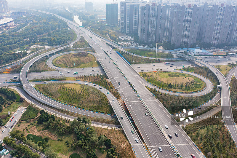 郑州航海路与机场高速立交图片素材
