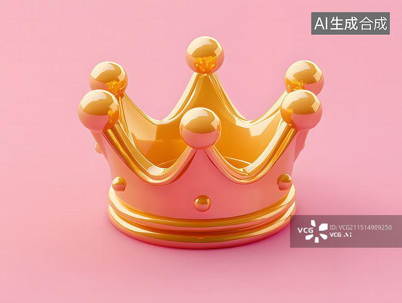 【AI数字艺术】一个3d皇冠图片素材