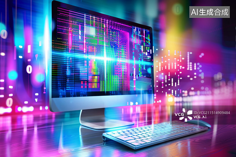 【AI数字艺术】大数据互联网科技背景图片素材