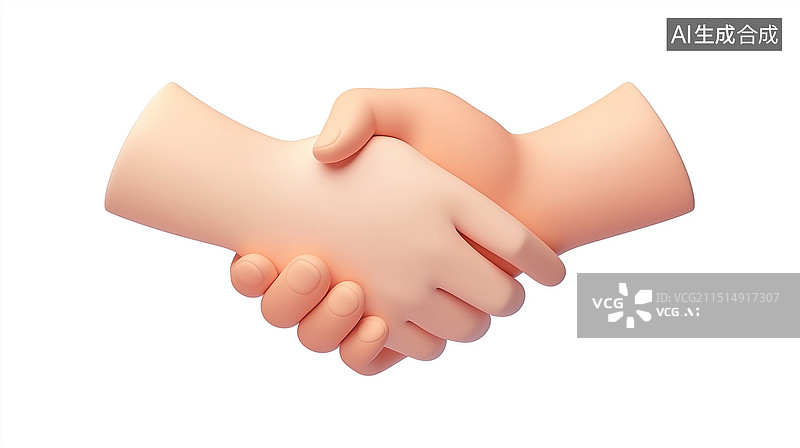 【AI数字艺术】3d合作伙伴手臂手势问候图片素材