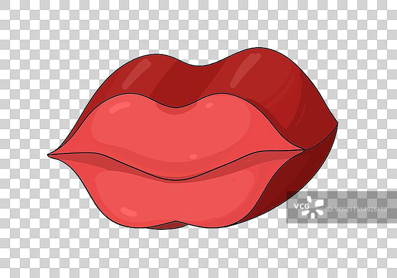 立体红唇元素图片素材