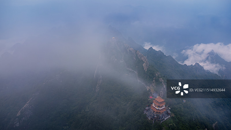 河南洛阳：5A景区白云山绝美云海，山色如画图片素材