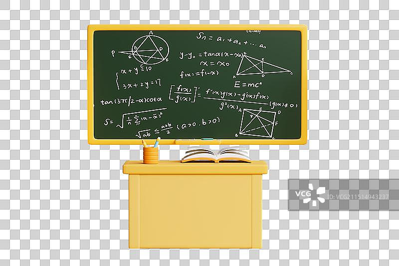 卡通风格的学校教室黑板图片素材