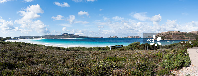 澳大利亚全球最美海滩lucky bay白色沙滩图片素材