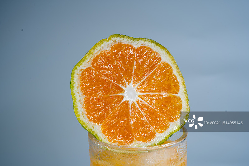 切开的桔子图片素材