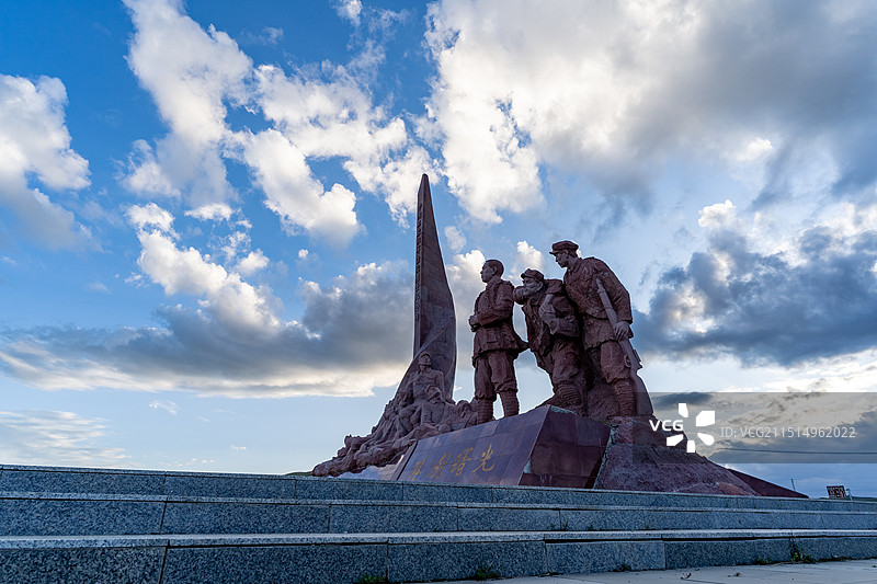 红军长征过草地纪念碑图片素材