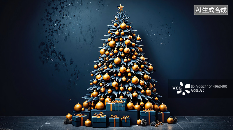 【AI数字艺术】节日之树图片素材