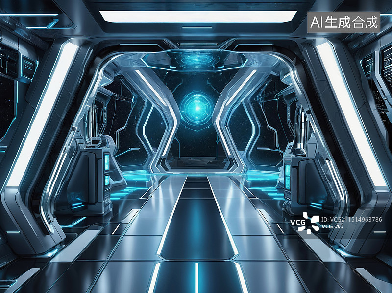 【AI数字艺术】未来派空间图片素材