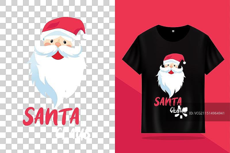 圣诞老人T恤设计图片素材