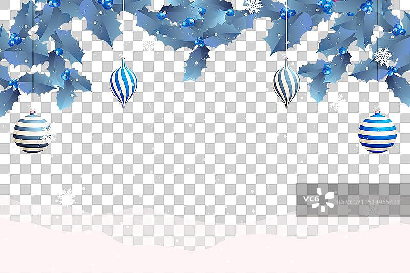 圣诞背景和圣诞球图片素材