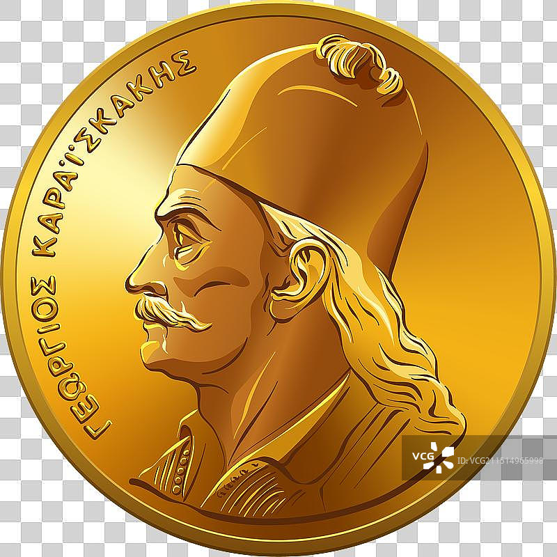 古希腊2德拉克马金币图片素材