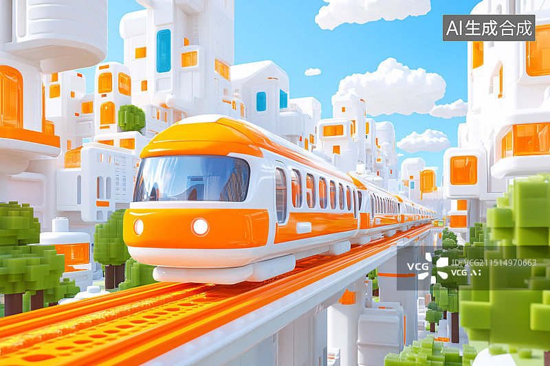 【AI数字艺术】未来科技城市生态建筑景观大都市天际线背景图片素材