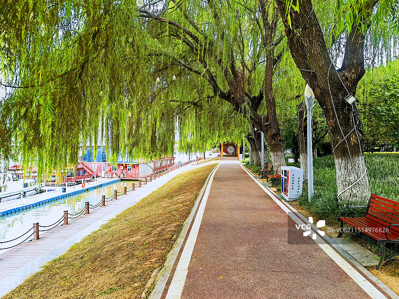 河南省漯河市郾城区4A级景区沙澧河风景区美景图片素材